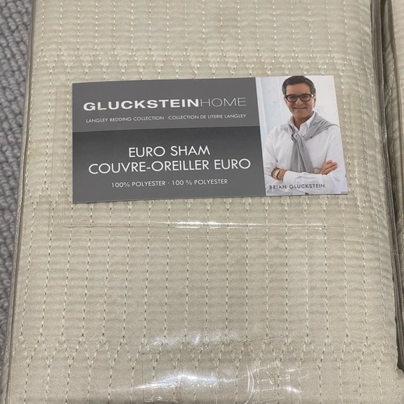 2 Gluckstein, HOME, Langley bedding collection, euro shams; brand new - Picture 2 of 6